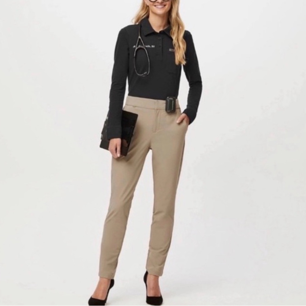 Figs Women's Skinny Pants in Khaki Sz M LNWOT